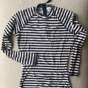 J. Crew Women's Striped Navy & White Rashguard, Size M